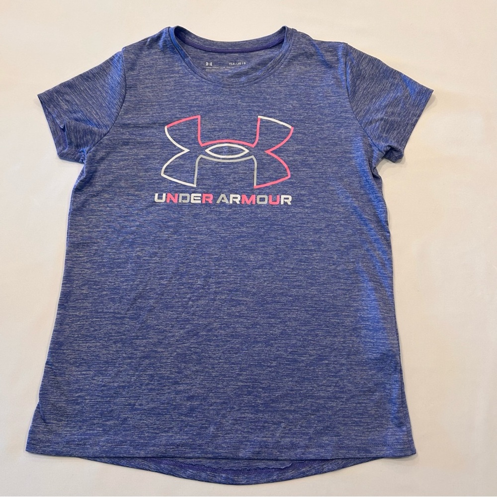 Under Armour, Girls T-shirt, Youth Large, purple
